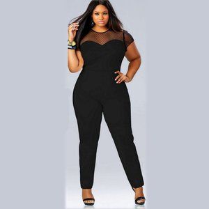 Black dressy one piece jumpsuit.